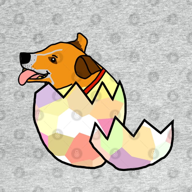 Puppy Hatches from Easter Egg by ellenhenryart